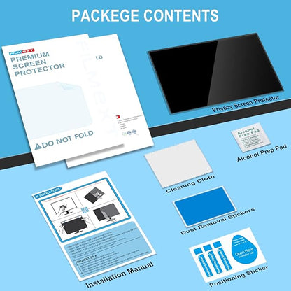 FILMEXT [2023 Upgrade Removable Computer Privacy Screen Filter for 28 inch Frameless Monitor, Anti Spy Blue Light Filter, Anti-Scratch, Easy On/Off Screen Protector for 16:9 Aspect Ratio
