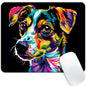 Square Mouse Pad Colorful Dog Portrait-5,Gaming Mouse Pads for Desk,Soft Computer Waterproof Non-Slip Mouse Mat