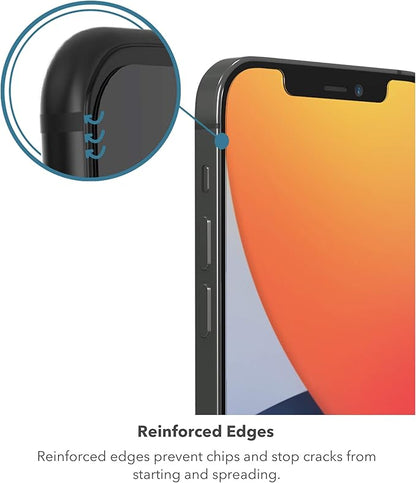 ZAGG InvisibleShield Glass Elite Anti-Glare Plus - Blocks Glare from your device - Made for iPhone 12 Mini, Clear, 200106676
