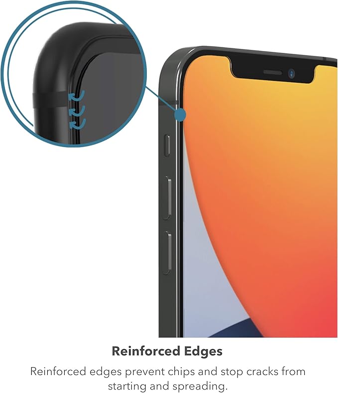 ZAGG InvisibleShield Glass Elite VisionGuard+ Screen Protector - iPhone 12 Mini - Impact Protection, Scratch, Fingerprint, Smudge, Oil Resistant, Clear