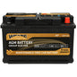 Weize Platinum AGM Battery BCI Group 94R - 12v 80ah H7 Size 94R Automotive Battery, 140RC, 850CCA, 36 Months Warranty, Dimensions 12.4" L x 6.89" W x 7.48" H