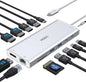 USB C Docking Station Dual Monitor HDMI for HP, Laptop Docking Station 3 Monitors Triple Display USB C Hub Adapter to 2 HDMI 4K,DP,Ethernet,6 USB,PD,SD/TF, Audio, USB C Dock 14 in 1 for Surface