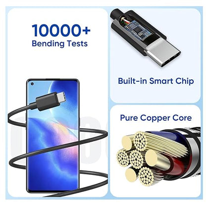 10FT Super Fast Charger Type C, 2Pack 25W USB C Wall Charge 10Foot Long Android Type C Charger Cable Fast Charging for Samsung Galaxy S25 Ultra/S25/S25+/S24+/S24 Ultra/S24/S24+/S23 Ultra/S22 Ultra/S21
