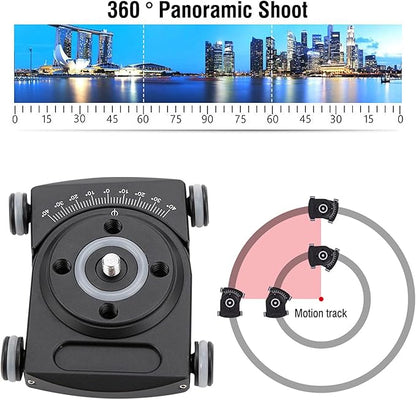 Camera Slider, Camera Car Aluminium Alloy 4 Wheeled Tabletop Slider with 1/4 Screws, Filming Equipment for Ball Head Phone Clamp DSLR Camera Video Camcorder