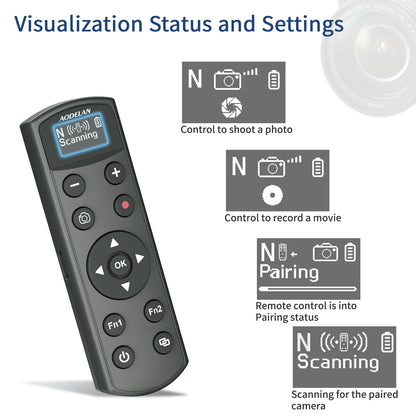 Rechargeable Shutter Release for Nikon AODELAN Wireless Camera Remote Control Compatible with COOLPIX P1000, P1100, P950, B600, A1000, Z50, Z30, Z fc, Z6 II, Z7 II,Z5, Replaces Nikon ML-L7(Black)