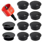 Desk Grommet & Cable Grommet 2 Inch (10 Pack) - Black Desk Hole Cover with Hole Saw - Cable Management Kit for Office, TV Stand, Workstation - Hide Wires Behind Wall, Cable Pass Through (50mm)