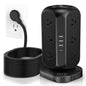 AOFO Long Extension Cord 15 ft Power Strip Tower, Power Strip 12 AC Outlets 4 USB(1 USB C) Ports, Charging Tower Overload Protection with Multiple Outlets for Home Office