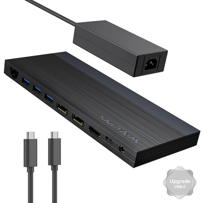 Laptop Docking Station,WAVLINK Triple monitors dock,Dual DisplayPort,HDMI
