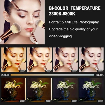 GVM 560 LED Video Light, Dimmable Bi-Color, 2 Packs Photography Lighting with APP Intelligent Control System, Lighting for YouTube, Studio, Outdoor, Video Lighting Kit, 2300K-6800K, CRI 97+