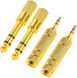 4 Pack Headphone Jack Adapter - 3.5mm (1/8 inch) Male to 6.35mm (1/4 inch) Female and 6.35mm (1/4) to 3.5mm (1/8) Audio Adapter for Player, Headphone, Guitar Amplifier