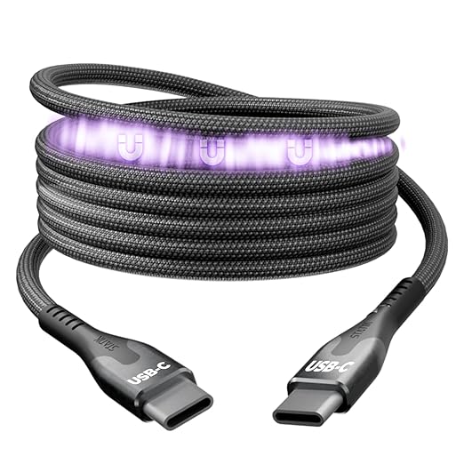 Statik MagStack Pro USB C to USB C Cable, Clutter-Free Magnetic Type C Charger Fast Charging Cord, Magnetic Charging Cable, Compatible with iPhone, iPad & Android, 100W 6FT