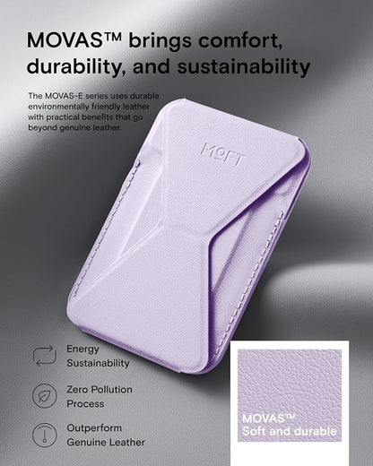 MOFT Magnetic Wallet Stand Compatible with iPhone 16/15/14/13/12 Series, Angle Adjustment & Magsafe Compatible MOVAS Phone Stand, Peony