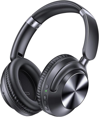 TAGRY Hybrid Active Noise Cancelling Headphones 100H Playtime Wireless Over Ear Bluetooth Headphone with Hi-Res Audio Fast Charging Comfort Earcups Headsets for Travel Home Office Phone PC Black