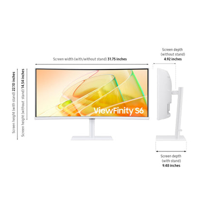 Samsung 34” ViewFinity (S65TC) Ultra-WQHD 1000R Curved Computer Monitor