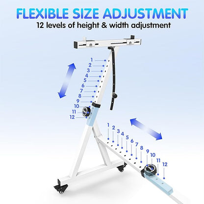 Universal Z-style Heavy-Duty Piano Keyboard Stand - Adjustable and Portable for 61/88 Keys (White)