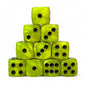 Luck Lab 10 Piece D6 Dice Pack - Acrylic Dice for RPG MTG DND Dice Table Games and Board Games (Neon Pearl with Black Pips)