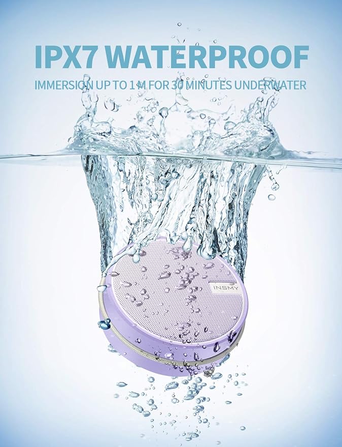 INSMY C12 IP67 Waterproof Shower Bluetooth Speakers Portable Small Speaker