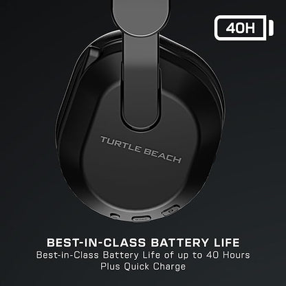 Turtle Beach Stealth 500 Wireless Amplified Gaming Headset for PC, PS5, PS4, & Mobile – 40-Hr Battery, Bluetooth, Memory Foam Cushions, Flip-to-Mute Mic, EQ Presets, Companion App – Black