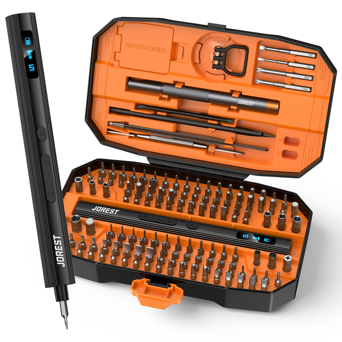 JOREST 40Pcs Precision Screwdriver Set,Small Screwdriver with Torx T5 T6 T8