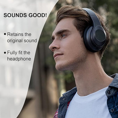Replacement Ear Pads for Bose QuietComfort 35 35 II 15 25(qc 35 25 15/QC35 ii), Headphone Ear Covers, High Density Memory Cotton, Soft Leather, Adaptive Noise Isolation Headphones Pads Cushions