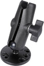 1" Ball Double Socket Arm with AMPS Hole Round Plate Base, Aluminum Alloy Arm&Drill Base, Compatible with RAM Mounts 1 Inch Ball Components, for Bike Car Motorcycle Phone Mount (4.53" Length)