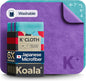 Koala Lens Cleaning Cloth | Japanese Microfiber | Glasses Cleaning Cloths | Eyeglass Lens Cleaner | Eyeglasses, Camera Lens, VR/AR Headset, and Screen Cleaning | Blue & Purple (Pack of 6)