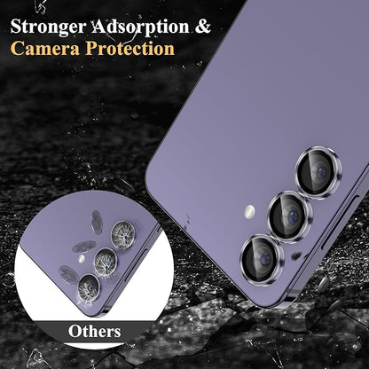 YWXTW Camera Lens Protector for Samsung Galaxy S24 Plus Accessories, 9H Tempered Glass Ultra HD Individual Ring Camera Cover Screen Protector for S24 Plus, Case Friendly (Clear)