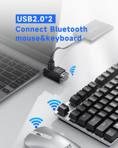 3 Ports USB Hub 3.0, FORIDA USB Splitter 1 in 3 Out for Laptops, Keyborad