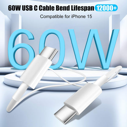 USB C Charger for iPhone 15,4-Port Fast iPhone 15 Wall Charger Block,2Pack 40W Multiport Quick USB C Wall Charger Plug Adapter,10FT USB C to C Cable for iPhone 15/15 Pro/15 ProMax/15 Plus,iPad Pro/Air
