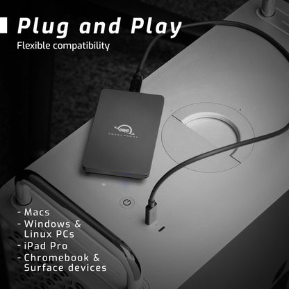 OWC Envoy Pro FX 2TB Thunderbolt 40Gb/s + USB-C 10Gb/s Portable NVMe SSD