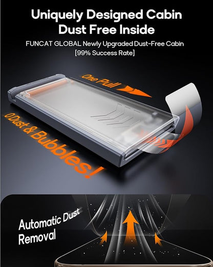 3 Pack for iPhone 16 Pro Max Tempered Glass Screen Protector, Dust Free CABIN, Auto Positioning, Bubble Free, High Definition, Easy Installation,9H+ Hardness