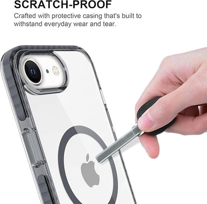 BELTRON Belt Case for iPhone 16e (2025), Slim Protective Transparent Case & Rotating Belt Clip Holster Combo (Compatible with MagSafe)