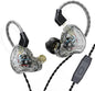 YINYOO KBEAR KS1 in Ear Monitor Bass Earbuds Wired Earbuds,Clear Sound Stereo Headphones, Vocals Forwards High Resolution Noise Canceling Earphones with Detachable Cable for Musicians
