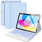 MoKo Touch Keyboard Case for iPad (A16) 11th/10th Gen,Nosegay Pink