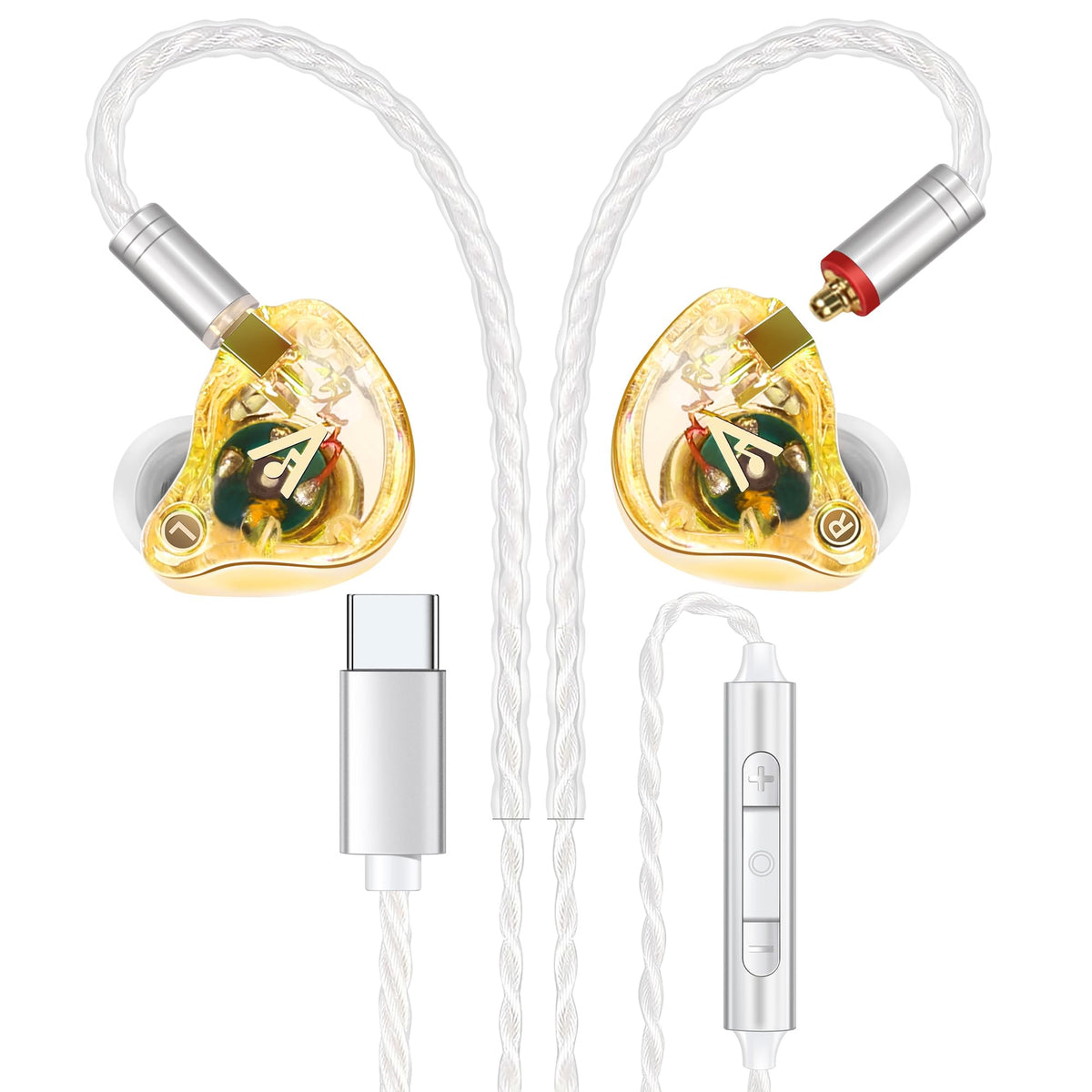 Audiovance Vibes 202 HiFi Wired Earbuds, IEM in-Ear Monitor Headphones