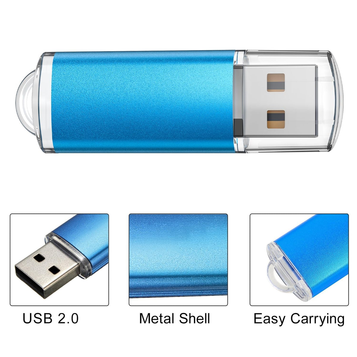 TOPESEL USB Flash Drive 5 Pack 4GB USB 2.0 Flash Drive Memory Stick USB Drive Thumb Drives USB Stick (5 Mixed Colors: Black Blue Green Red Silver)