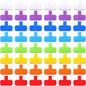 80 Pieces Self-Adhesive Cable Labels Multi-Color Cord Wire Labels, Nylon Writable Oval Tags, Hook and Loop Wire Tags for Cable Management, Computers and More