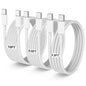 LOFPYE 3-Pack 10FT 60W USB C to USB C Cable, Type C to Type C Cable,Fast Charging Cable for iPhone 16 15 Pro Plus Pro Max，for Galaxy S24 S23, for iPad Pro/Air, for MacBook Pro/Air and More