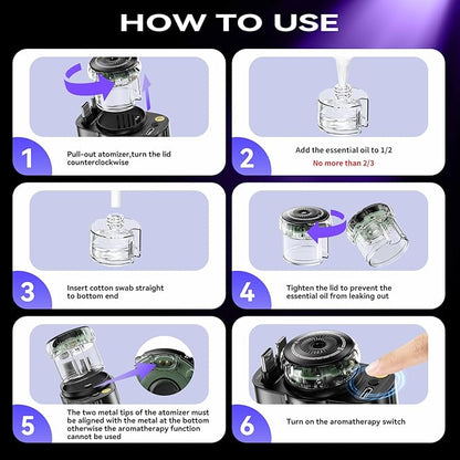 Retractable Car Charger with Aromatherapy and Starlight, 5 in 1 USB C Car Charger Adapter, 69W Fast Charging Cars Phone Chargers, Cars Air Freshener Compatible with iPhone 16 15 14 13 12 and Android