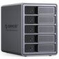 ORICO RAID 5 Bay HDD Enclosures USB 3.0 Push-Pull Mounting for 3.5-inch HDD, Max 110TB, External Direct Attached Storage 8 RAID Modes Supported 9858RU3