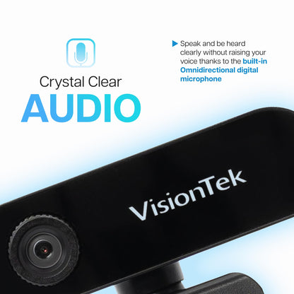 VisionTek VTWC30 Premium Full HD 1080p Webcam - Built-in Microphone, Compatible with Windows, Mac, Chromebook & More 901379
