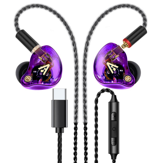 Audiovance Vibes 202 HiFi Wired Earbuds, IEM in-Ear Monitor Headphones