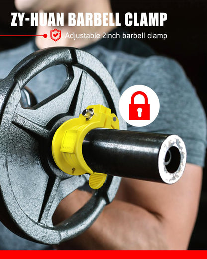 ZY-HUAN Olympic Barbell Clamps 2 inch Adjustable Barbell Clips Quick Release Pair of Locking Weight Clips for Bars