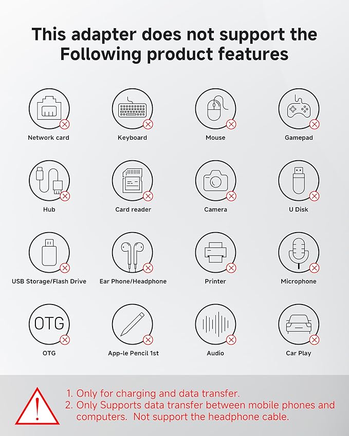 2 Pack Lightning to USB C Adapter,Lightning Female to USB C Male Cable Adapter Type C Charger Connector for iPhone 17 16 15 Pro Max Plus,Samsung S25/S24/S23,Fast Charging & Data Sync,Not for Audio/OTG