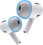 Foam Masters Memory Foam Ear Tips for AirPods Pro 1st & 2nd Gen | Comfortable | Secure | Better Noise Cancellation | Version 3.0 Replacement Buds (Large - 3 Pairs, Gray)