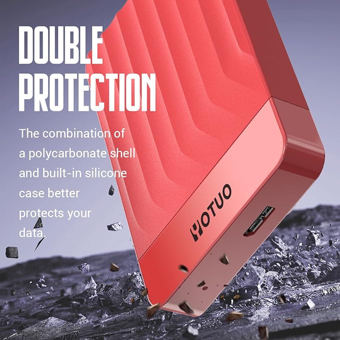 Portable External Hard Drive Storage Expansion Mobile HDD USB 3.0 for PC, Mac, Desktop, Laptop, PS4, PS5, Xbox One X/S, Xbox 360, Xbox Series X/S, Office & Game (Red, 500GB)