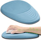 Ergonomic Mouse Pad Wrist Support, Mouse Pad with Wrist Rest, Entire Memory Foam & Non-Slip PU Base MousePads with Stepped-Wedge Design for Pain Relief, Desk, Office, Home, Sky Blue