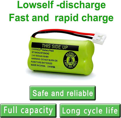 2.4v BT184342 BT284342 BT18433 BT28433 BT183348 BT283348 BT-1011 Replacement Battery Compatible with Phone CS6209 CS6219 CS6229 DS6151 89-1330-01-00 CPH-515D(3-Pack)