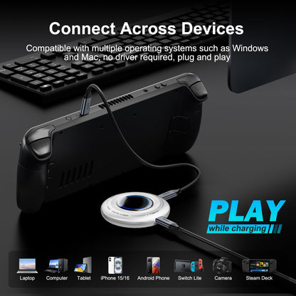 FP108 1TB Magnetic Portable SSD, External Solid State Drives with PD-100W and 2050MB/s USB-C 3.2 Gen 2x2, Play While Charging, Compatible with iPhone 16/15 Pro Max, Android, PC, Mac, Switch Lite