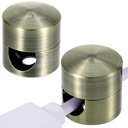 2 Sets Charger Holders for Cords, Antique Copper Color Adjustable Cable Anchor Holders, Adhesive Metal Cord Clips, Cable Management Wire Organizers for Desk, Office, Nightstand